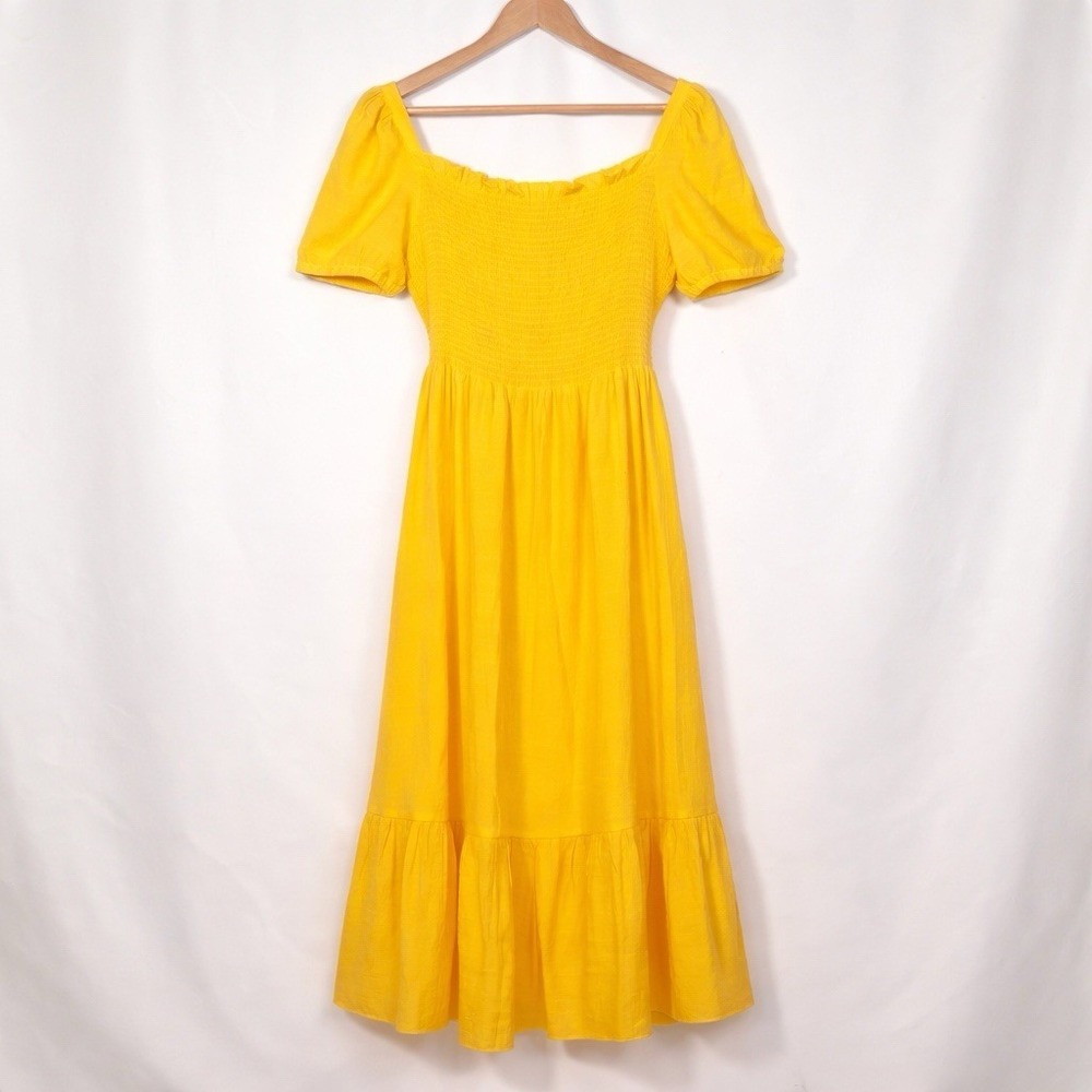 Nanette Lepore Cottage Maxi Dress Size 14 Prairie Smocked Coquette Whimsical